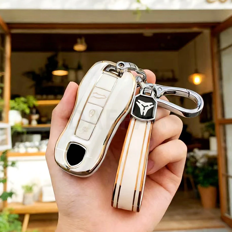 TPU Car Key Case Cover for Porsche for Panamera Macan Cayenne Cayman Boxster 911 9ya 971 Smart Protection Shell Remote Key Cover