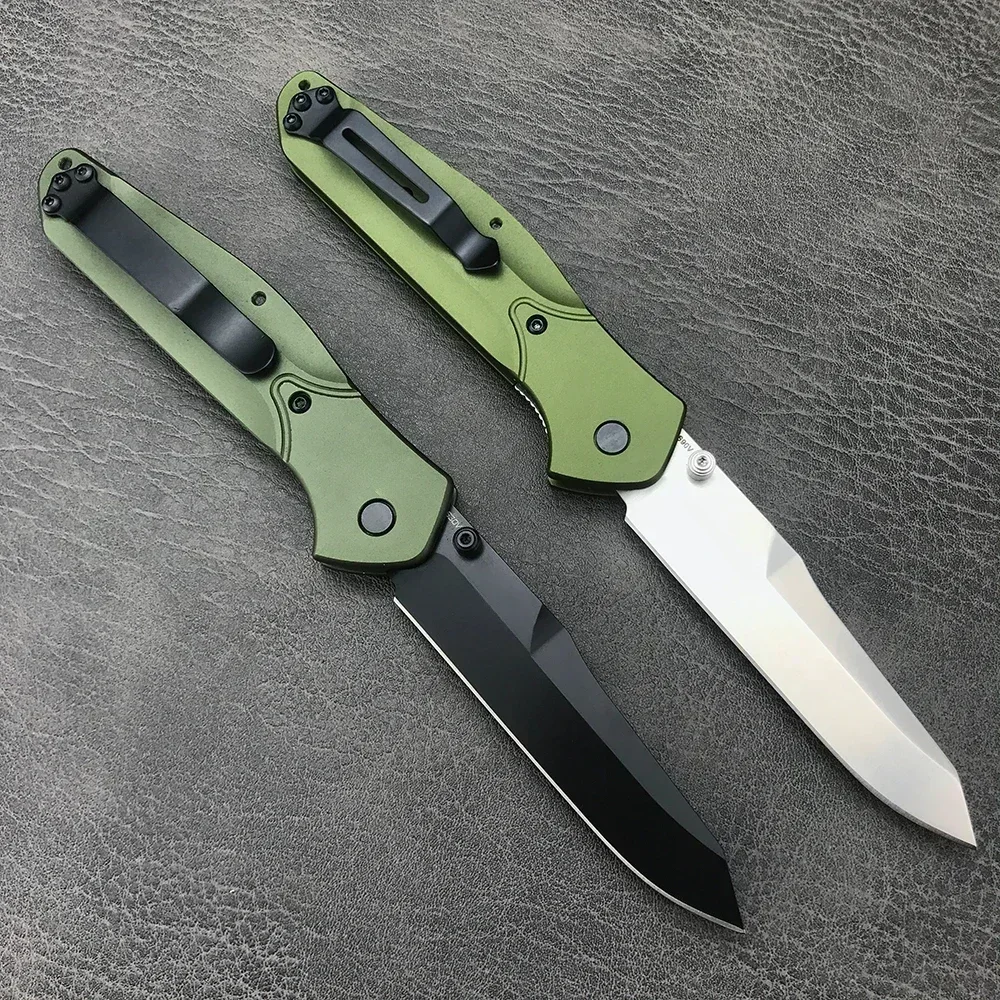 Everyday Carry BM 940 Pocket Folding Knife EDC D2 Blade Green Aluminum Alloy Handle Survival Camping Hunting Flipper Knives