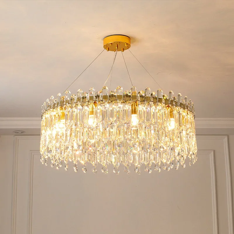 Modern Luxury Crystal Pendant Light - LED Chandelier for Living Room, Kitchen, and Home Decor Ceiling Lighting Fixture Design