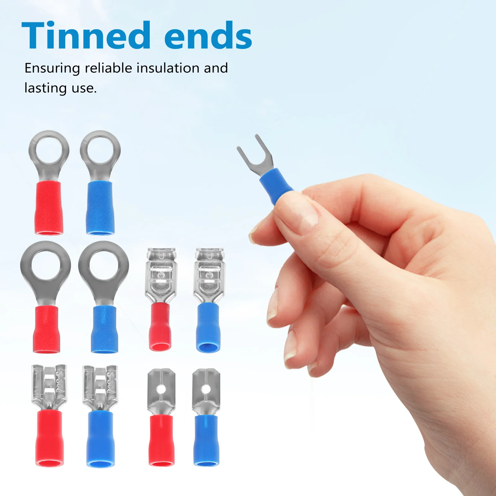 

1Set Heat Shrink Wire Connectors Kit Insulated Electrical Terminal Connectors Copper PVC for Automotive Marine Home Appliances