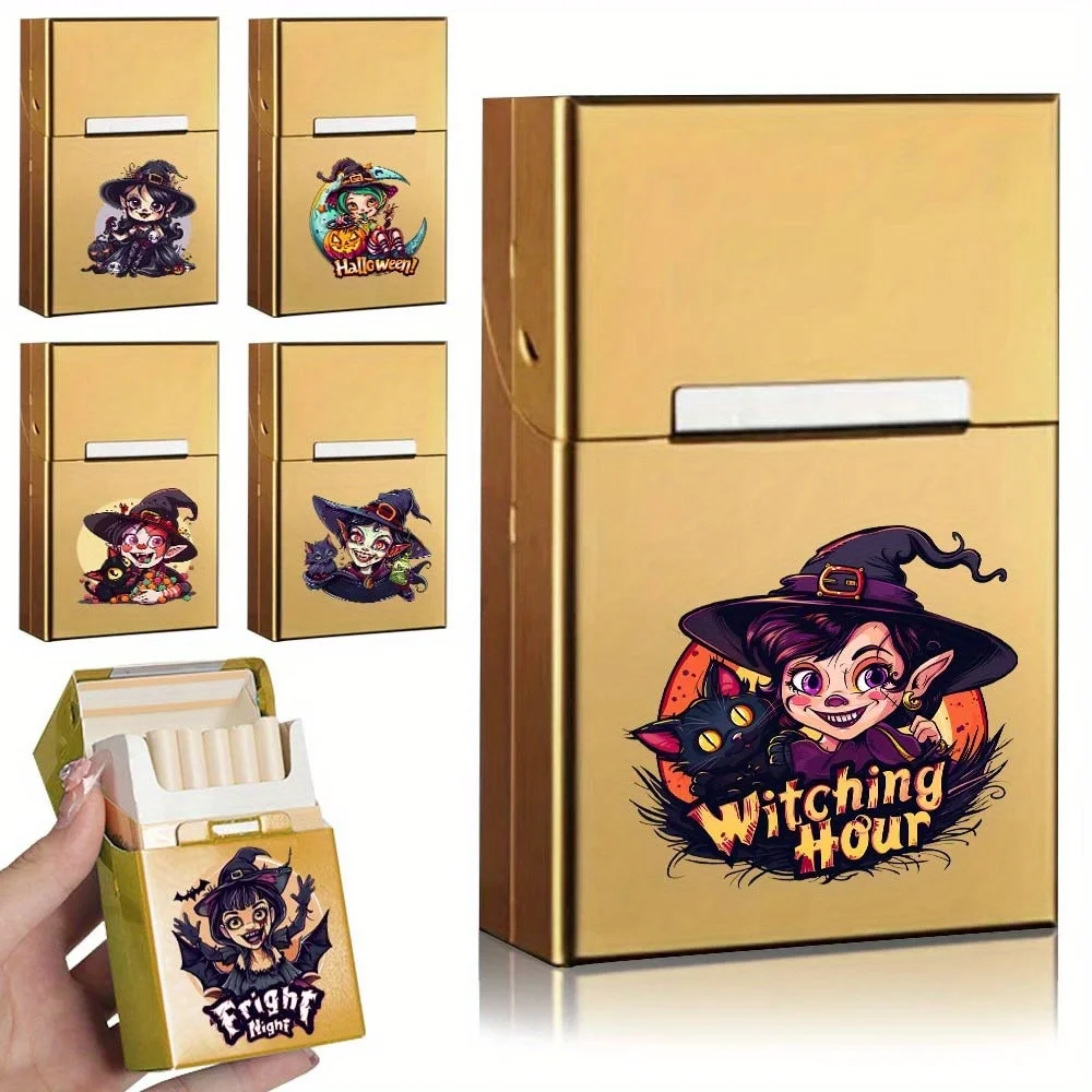 Metal Cigarette Case Cigar Holder Magnetic Buckle Aluminum Shell Fits Whole Pack 20 Cigarettes Dustproof Gift for Men