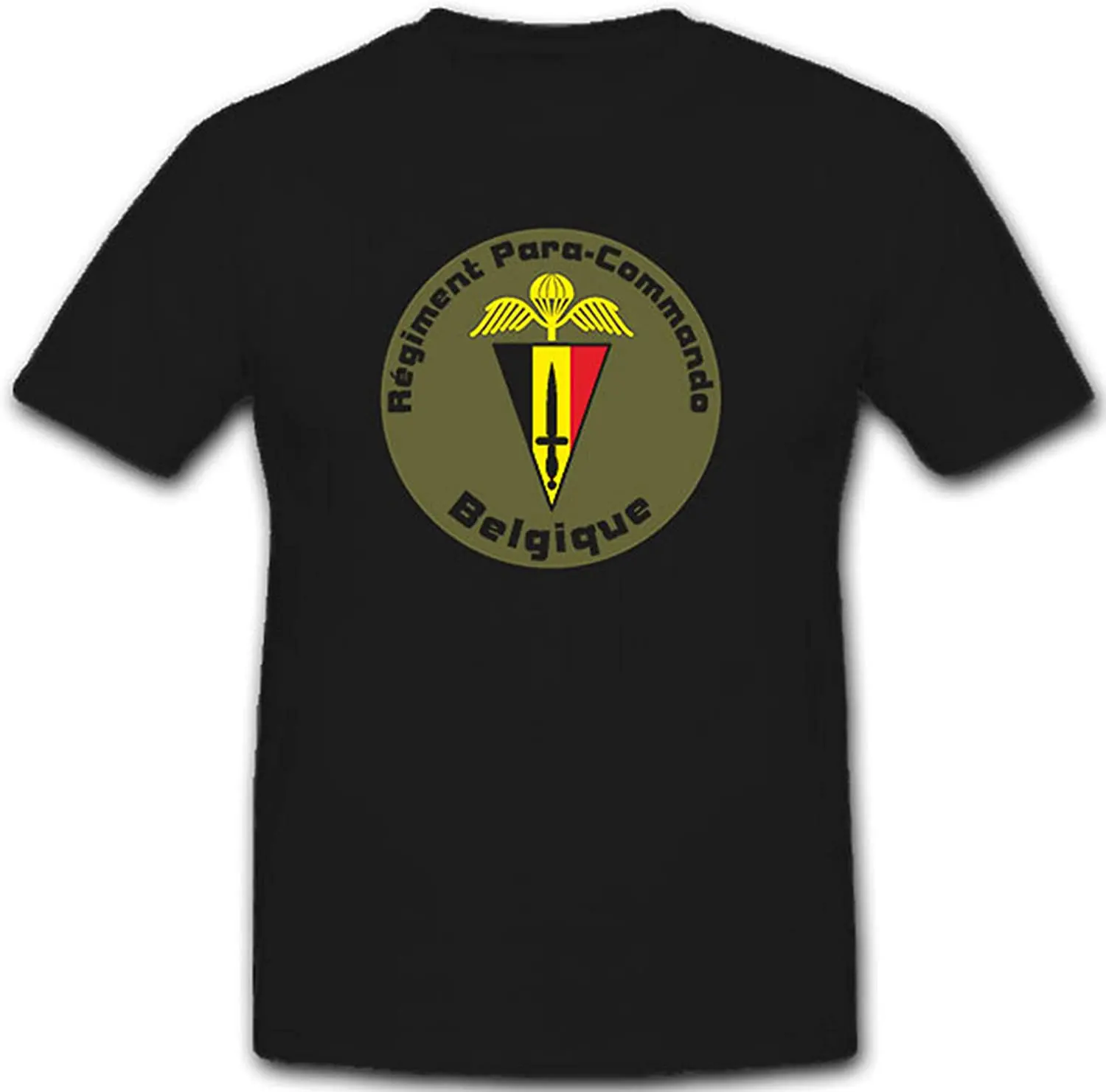 Commando Brigade Belgian Paratroopers Parachute Army One Coat of Arms Men T-Shirt Short Sleeve Casual Shirts