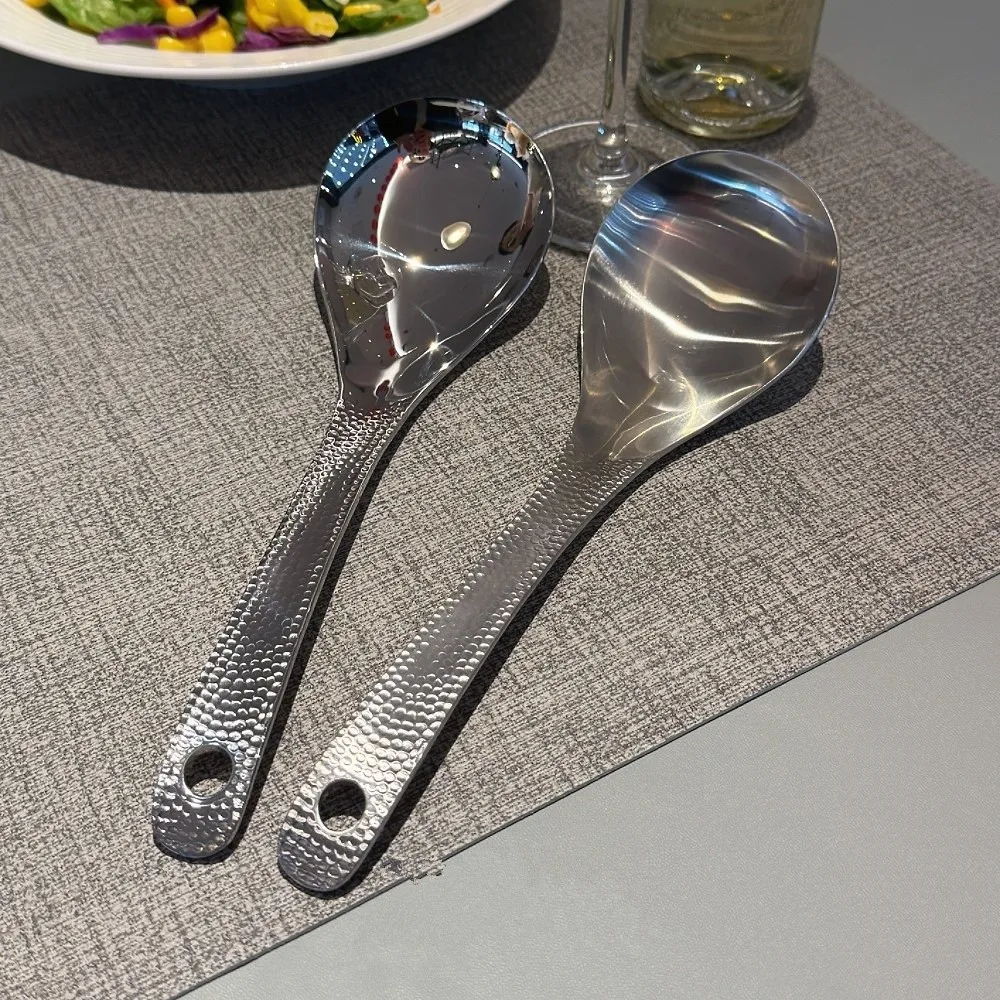 

New Long Handle Stainless Steel Spoon Stirring Spoon Thickened Dessert Spoon Tableware Stainless Steel Soup Scoop