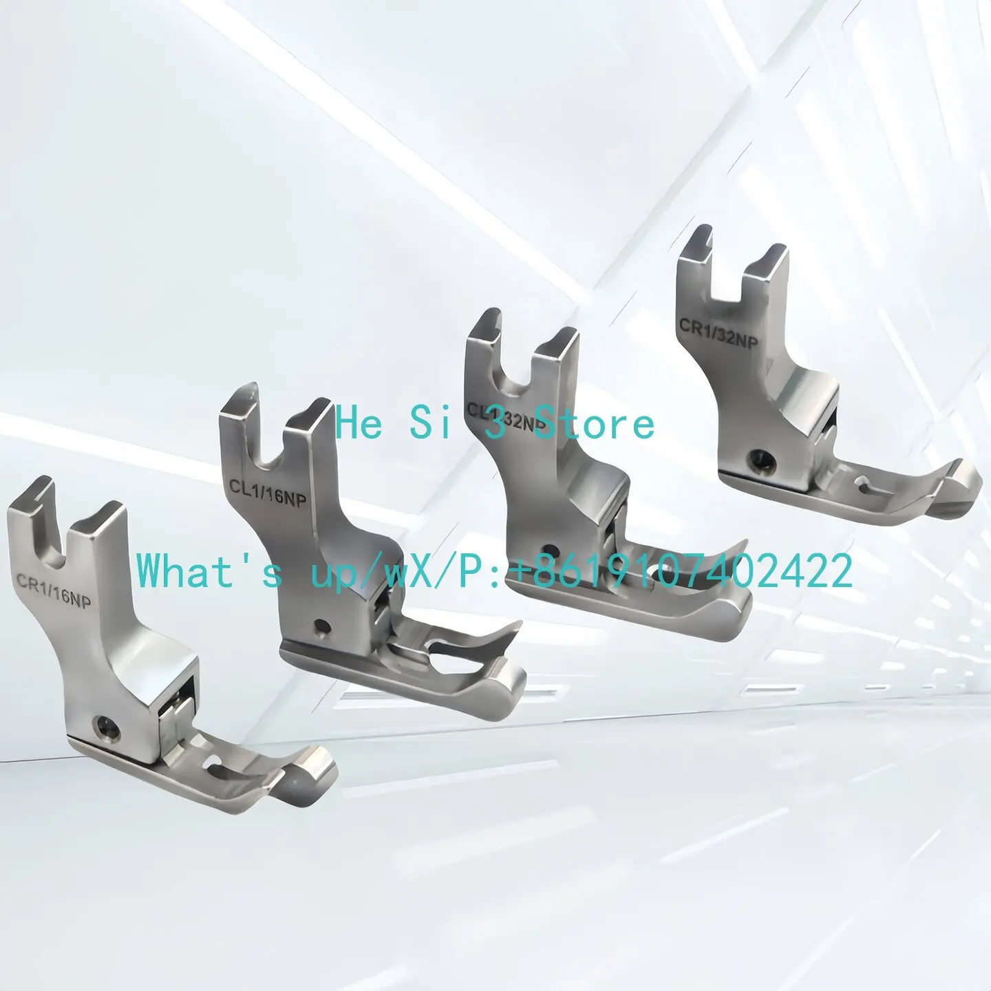 

Flat car all steel presser foot about 0.1/0 High and low presser foot with groove 3mm inlaid wire rope presser foot