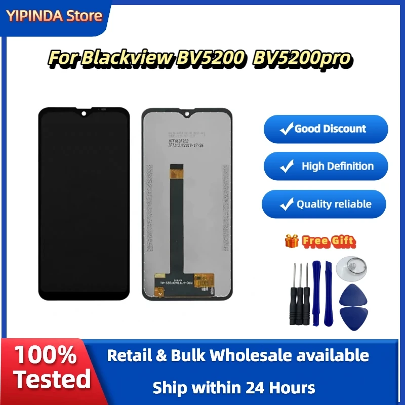 LCD Display Touch Screen Digitizer Full Assembly For Blackview BV5200 BV5200Pro Rugged Phone Screen Replacement