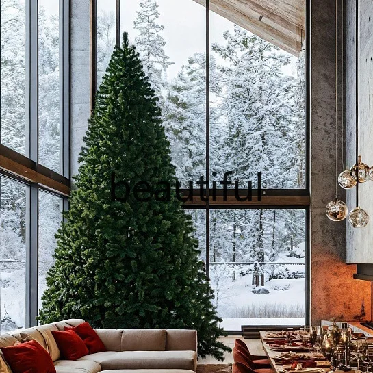 

Single pole automatic Christmas tree square shopping mall hotel ornament Christmas decoration