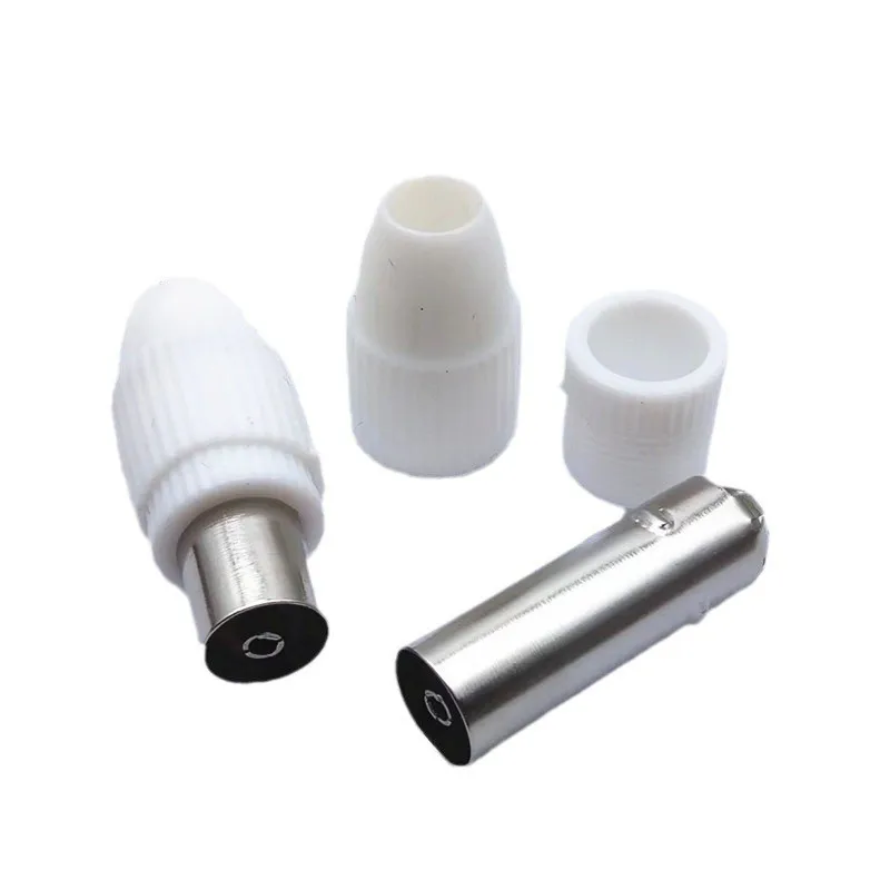2/5/10pcs 9.5 TV RF Free Welding RF Television Male OR Female Connector Plug Terminal Antenna Adapter White Colour B5