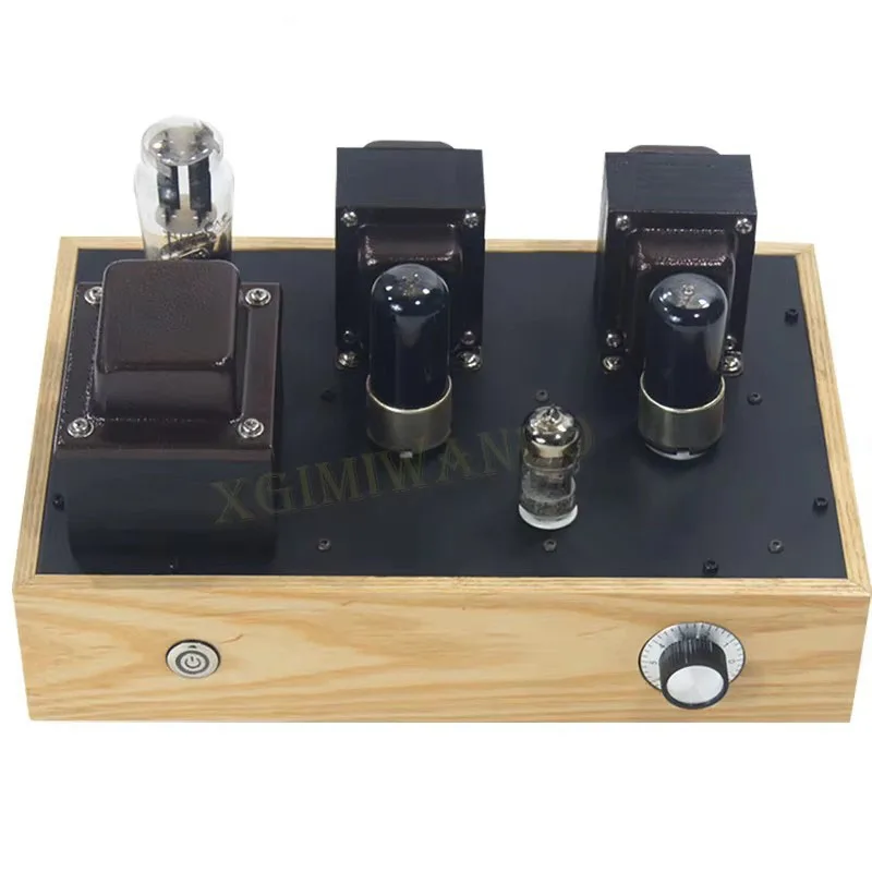 AOSIBAO 12AX7 ECC83 Push 6V6GT 6P6P Tube Amplifier Class A Desktop Vacuum Tube Amplifier 4W 2.0 Bluetooth 5Z4P Rectifier Amp  Au