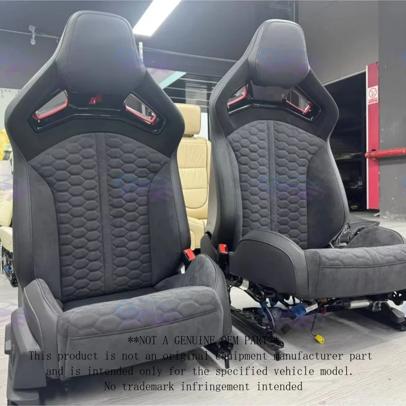 For Audi A3 A4 A5 A6 A7 A8 Q3 Q5 Q7 Customized Carbon Fiber Sport Seat Genuine Leather RS  RS6 RS7 Barrel Racing Automotive