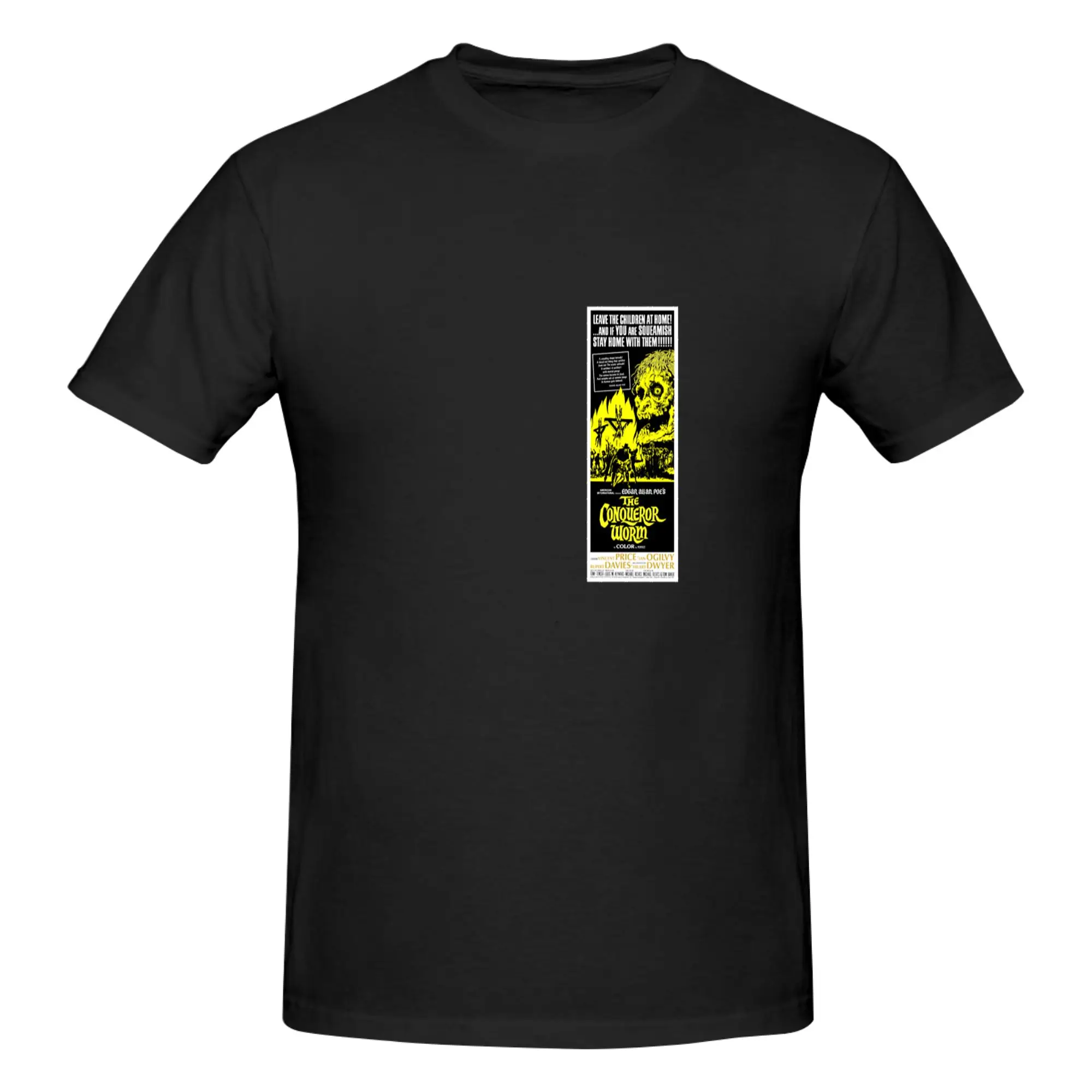 T-shirt imprimé surdimensionné pour hommes, avec affiche de film Funny Witchfinder General AKA The Conqueror Worm, t-shirt unisexe pour hommes