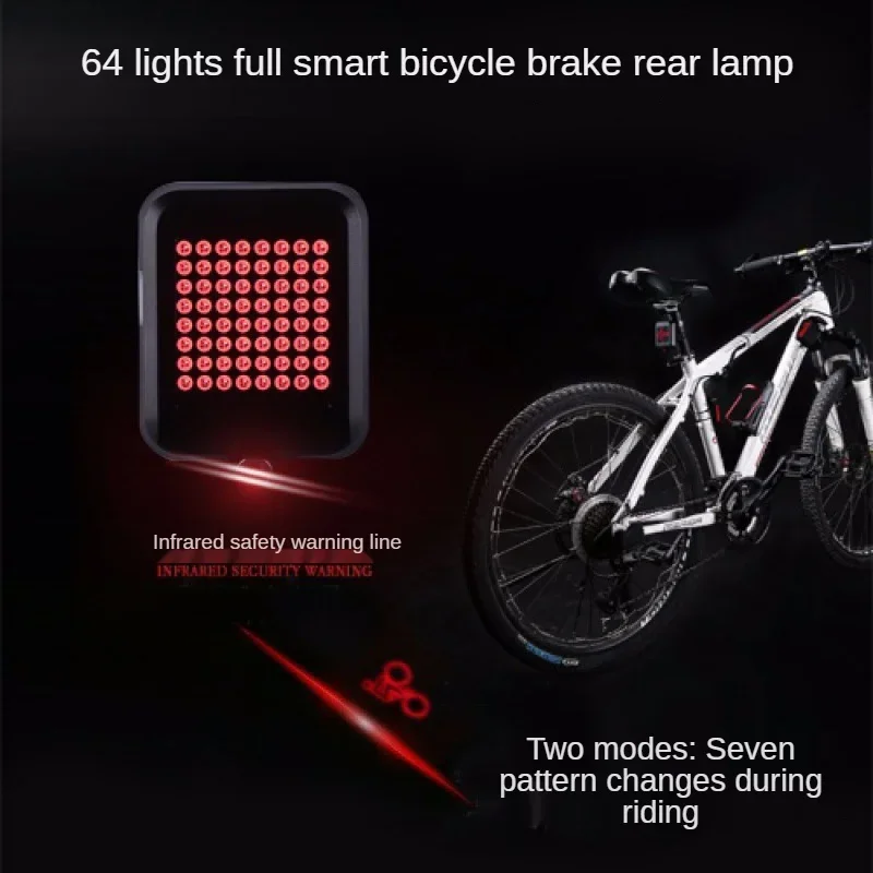 Bicycle Smart Sensor Turn Signal Lights Bike Laser Taillights MTB Cycling LED Rear Lamp Bike Accessories Left/Right Turn Light