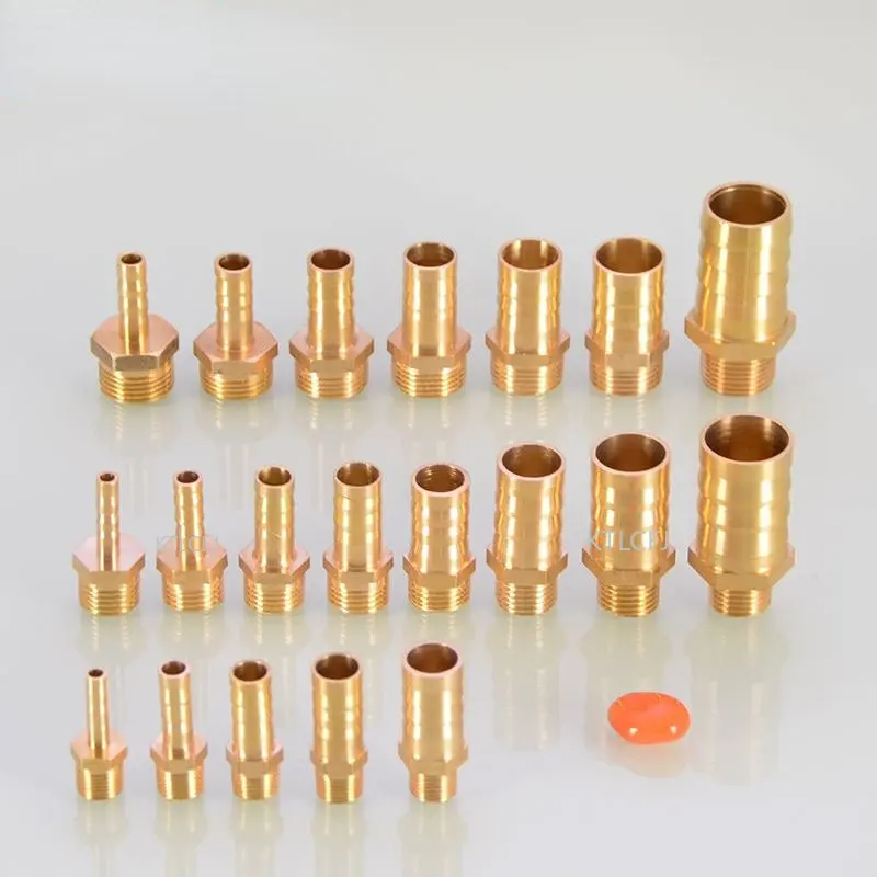 4mm 6mm 8mm 10mm 12mm 16mm 19mm OD Hose Barb X M8 M10 M12 Brass Barbed Pipe Fitting Connector Coupler Adapter Metric Male Thread