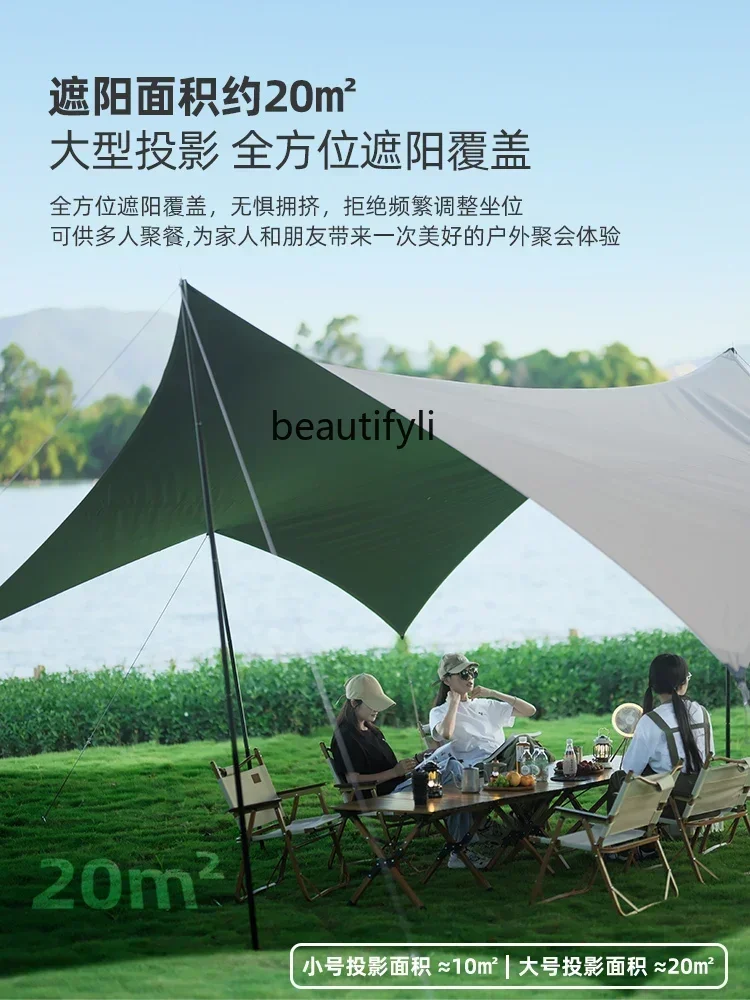 Namiot LXOutdoor, odporny na słońce i deszcz, klej tytanowo-srebrny, schronienie na zewnątrz, pergola kempingowa, osłona przeciwsłoneczna