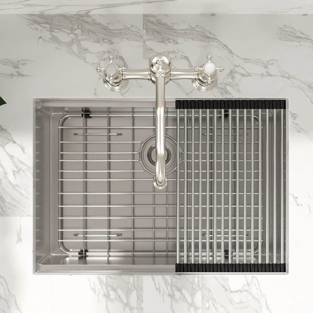 Évier de cuisine en acier inoxydable 304, poste de travail sous plan de 33 pouces des États-Unis, livraison gratuite