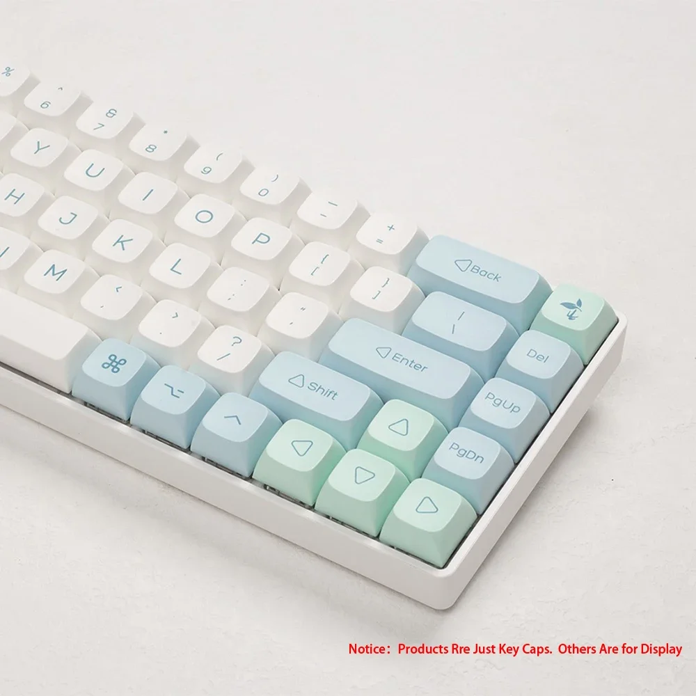 

135 keys Ice Crystal Mint Keycaps Profile XDA PBT Dye-Sub Key Cap for Cherry MX Switch DIY Layout Ducky Mechanical Keyboard Cap