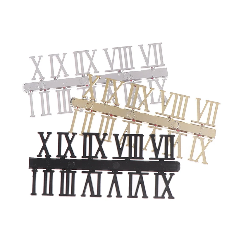 2024  1 Set Roman Numerals Or Arabic Numerals Clock Accessories For Quartz Clock Dial Repair DIY Clock Replacement Mechanism