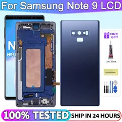 100% тест для Samsung Note9, ЖК-дисплей, преобразователь сенсорного экрана в сборе для Samsung Note 9 N960F N960U N9600, ЖК-рамка