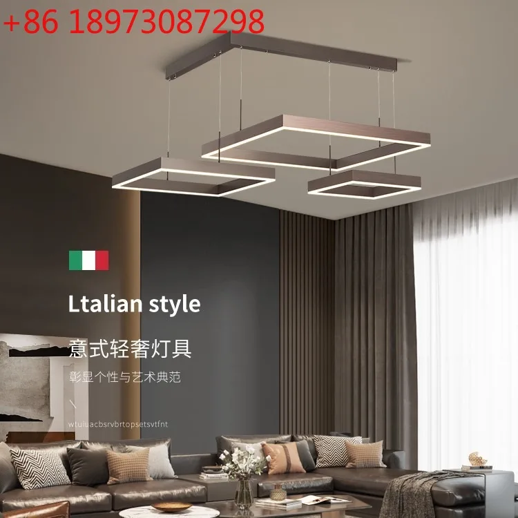 

Люстра для гостиной, свет, роскошная, современная, простая, атмосфера, квадратный, в скандинавском стиле