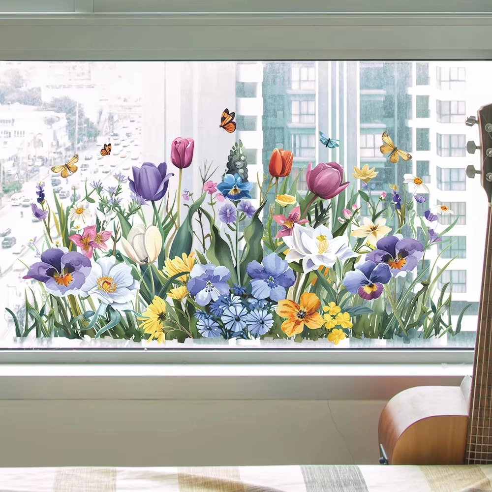 Tulip Butterfly Window Sticker - Home Bathroom Window recension och pris