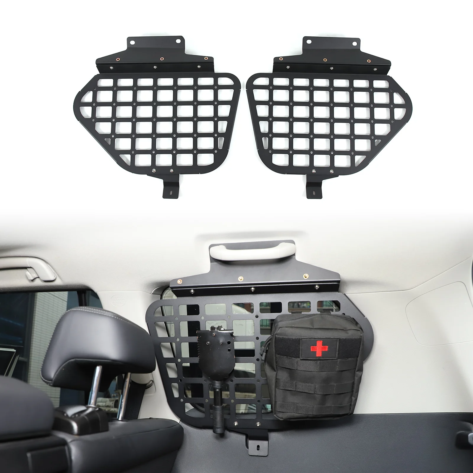 Для Toyota Land Cruiser Prado FJ150 150 2010-2023: Органайзер-полка для хранения на боковое окно багажника автомобиля, подвесной кронштейн, аксессуары