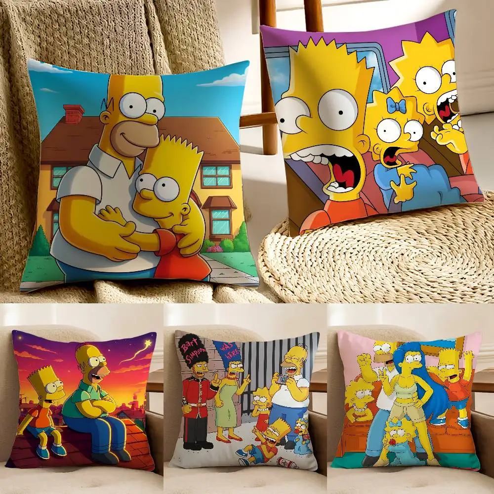 Simpsons La peliculaLos Pillow Case Anti-dustmite Invisible zipper Sofa Bed