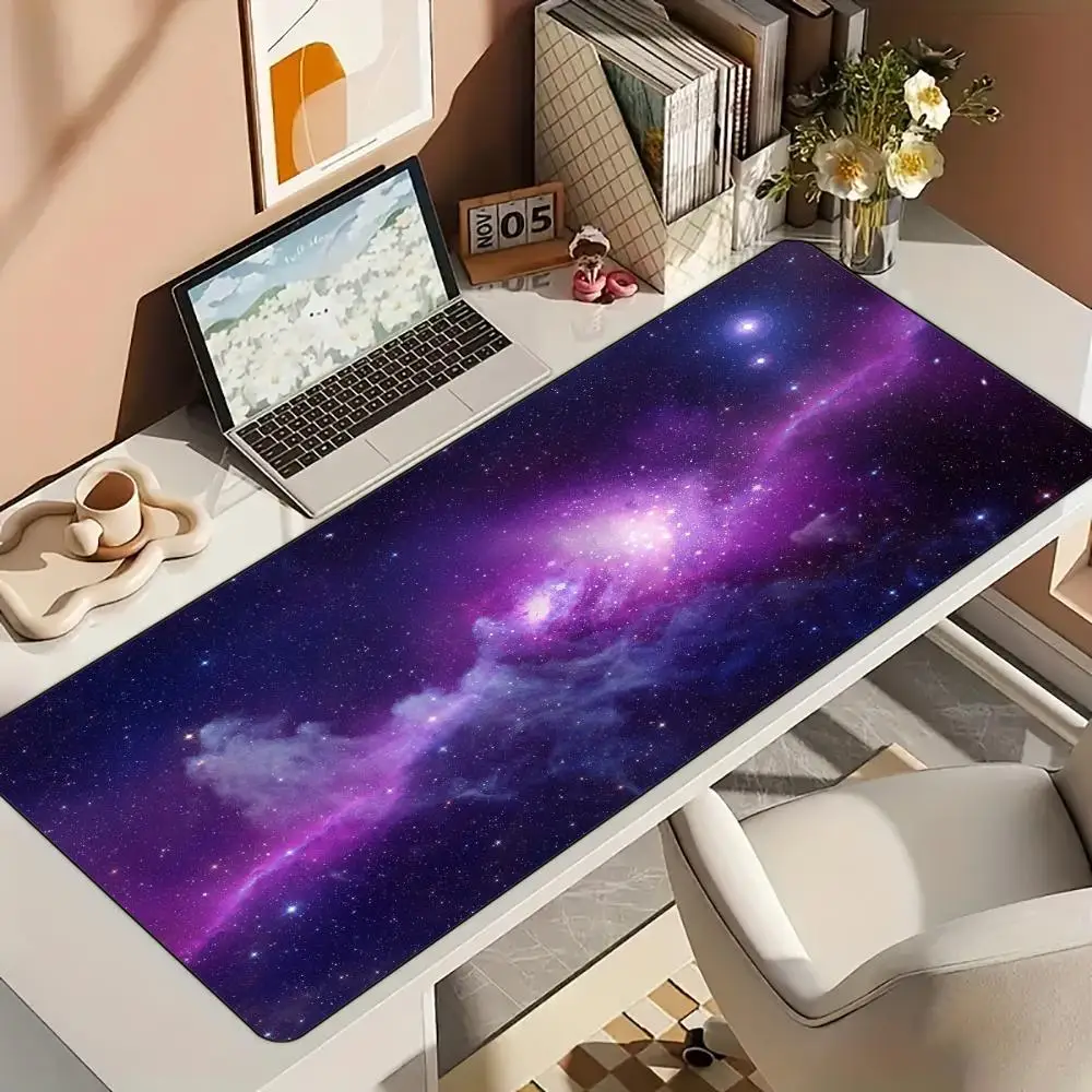 

Большой коврик для мыши в виде звездного неба, настольный коврик с прошитыми краями, резиновая противоскользящая основа, аксессуары для ПК, игровой коврик, коврики для клавиатуры и мыши