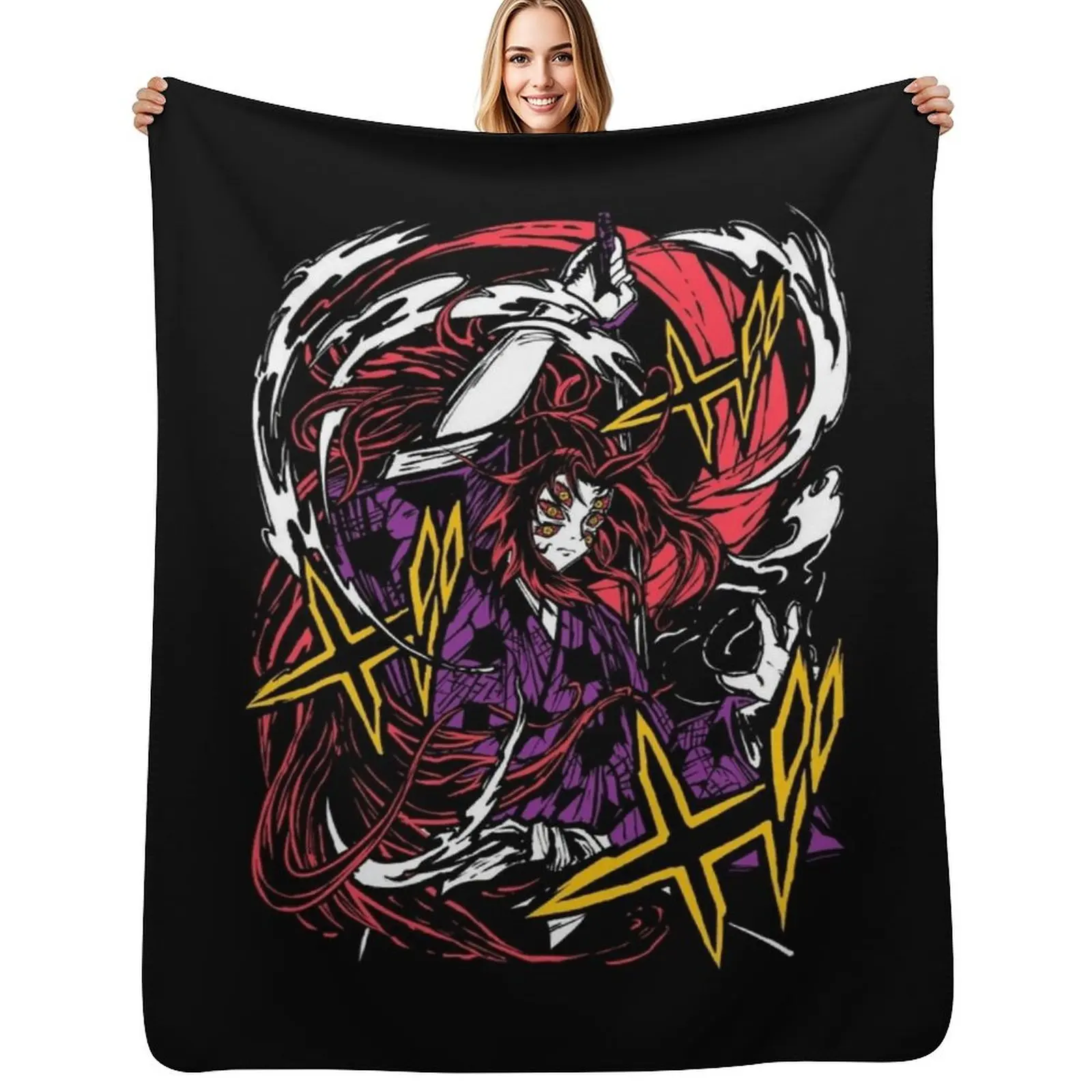 

Kokushibo - Kimetsu no Yaiba Throw Blanket Softest heavy to sleep Weighted Blankets Sofas Of Decoration Blankets