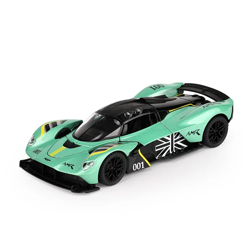 Modèle de Simulation de voiture Valkyrie Hypercar 1:32, en alliage métallique moulé sous pression, son et lumière, Collection de jouets pour enfants, cadeaux