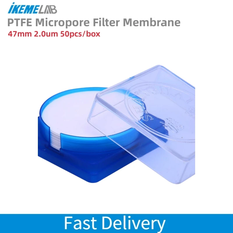 IKEME 50 Pieces PTFE Micropore Membrane Filter 47mm 2um Hot Sale