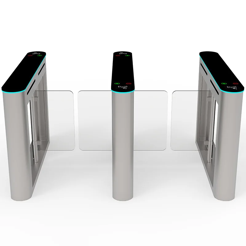 Glass Integration With Access Control Systems  Anti-tailgating Gate Barrier Security Turnstile Pedestrian Swing Door