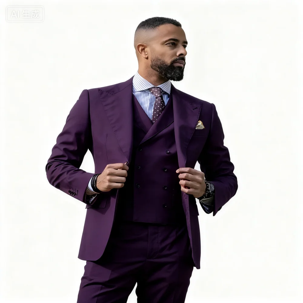 

Elegant Slim Fit Men's Wedding Tuxedo Formal Business Party Suit Ensemble Male Smoker's Groomsmen Outfit Recent Collection