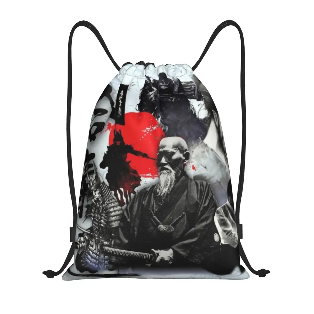 

Aikido Life Philosophy Drawstring Backpack Sports Gym Bag for Women Men Japanese Samurai Shopping Sackpack