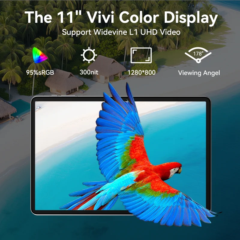 SVITOO Tablet Android 15 2025 11 Inch Unisoc T606 16GB RAM 128GB