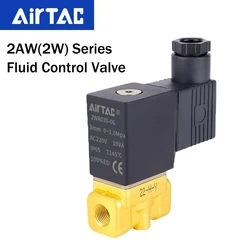 AirTAC 오리지널 2WA030-06/08 솔레노이드 스위치 워터 밸브 직접 작동형 일반적으로 닫힌 유체 제어 밸브 2WA050-10/15