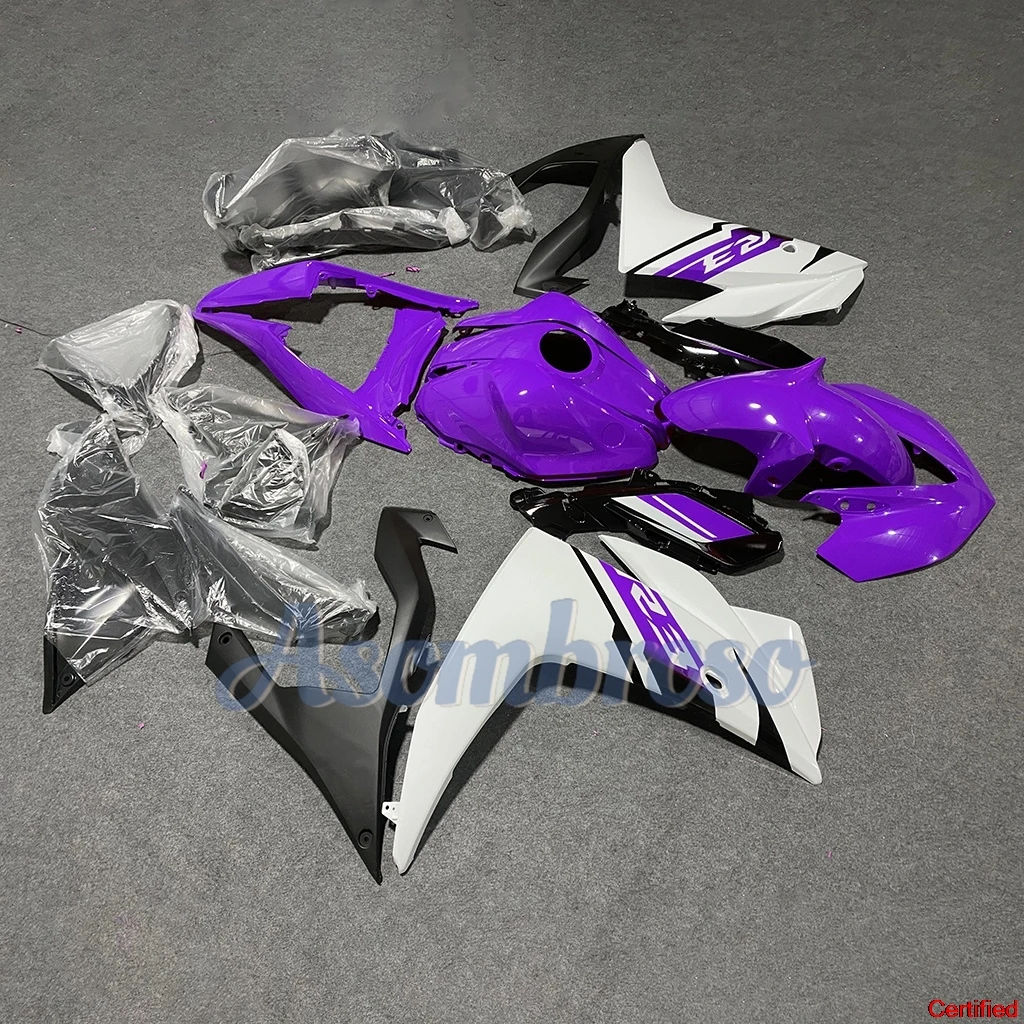 Fit For Yamaha YZF R3 R25 2015 2016 2017 2018 YZF-R3 13-18 Purple with White Motorcycle Injection Fairing kit