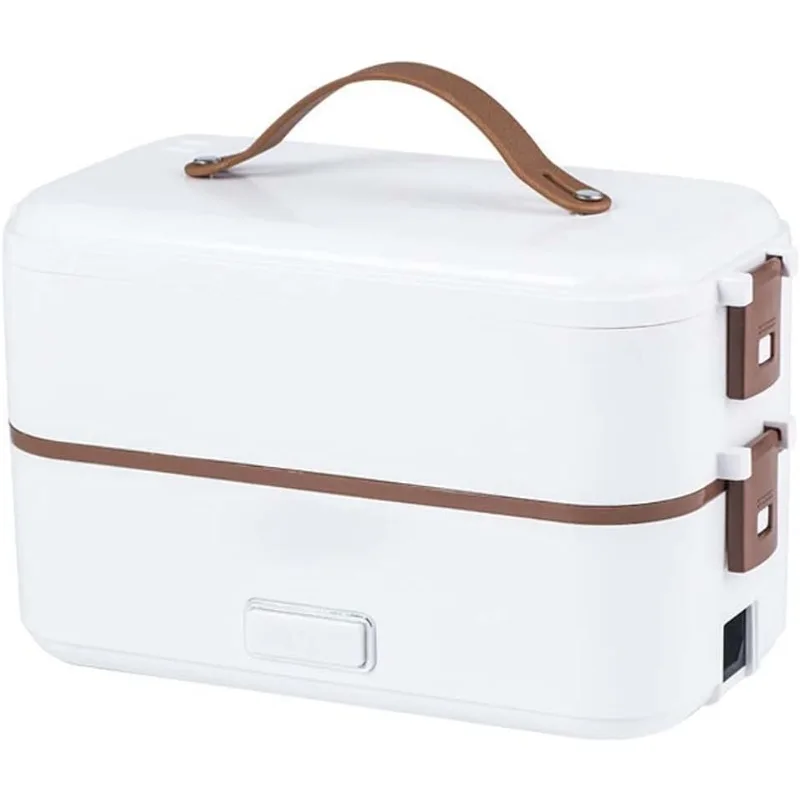 Electric Lunch Box Food Heater,304 Stainless Steel Container 0.8L Multifunctional Electric Double Layer Lunch Box for officehome