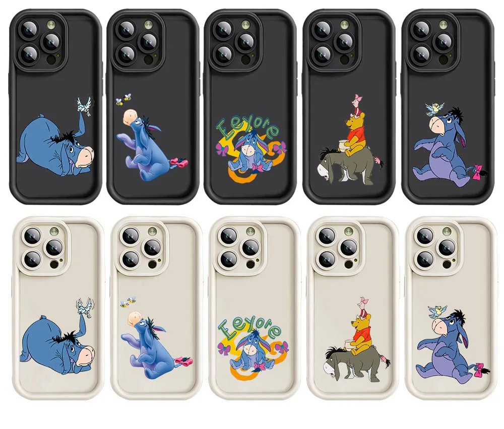 Z-17 Cute Eeyore Case for Case for iPhone 15 14 13 12 11 XS X Pro Max Mini 8 Plus XR Cover