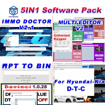 HYUNDAI IMMO Doctor V2.1 + Multi Editor V2 + KIA DTC + .pt + Davinci 1.0.28 Unlimited Keygen Car Repair Software