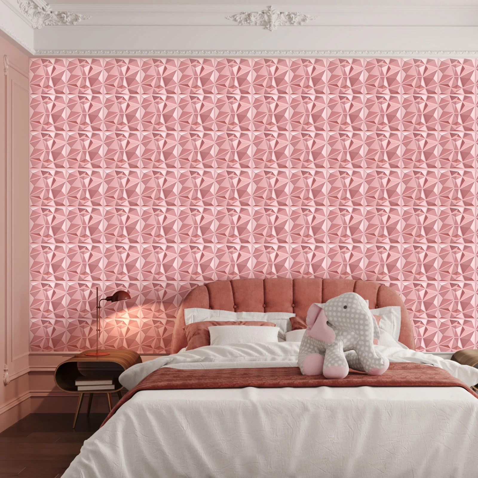 KUUJOJO 3D textured wall panel for indoor wall decoration, suitable for living room, hall, bedroom, hotel, office, send tape