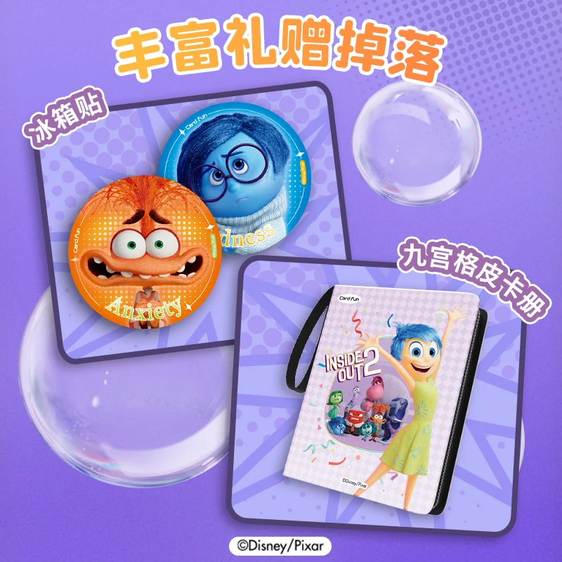 Card Fun Disney Inside Out Card Joy Anger Digust Fear Sadness Birthday Music Cartoon Collectible Emotion Cards Children Toy Gift