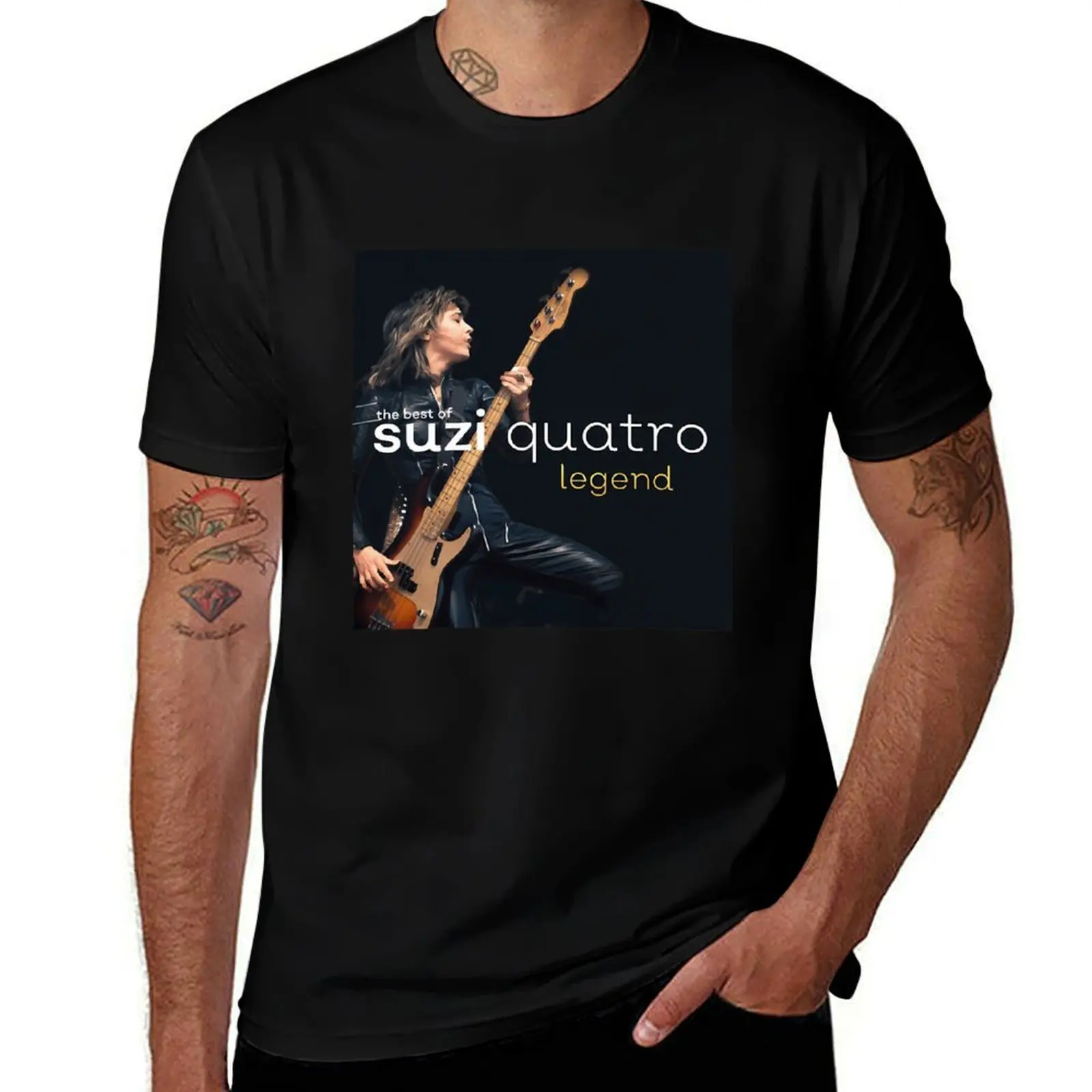 Suzi Quatro Legend T-Shirt Big and Tall Solid Color T-Shirt