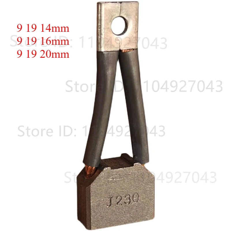 12pcs Electric Forklift Motor Carbon Brush J230 Automobile Starting Motor Copper Carbon Brush 9  19  14mm 9 * 19 * 16mm