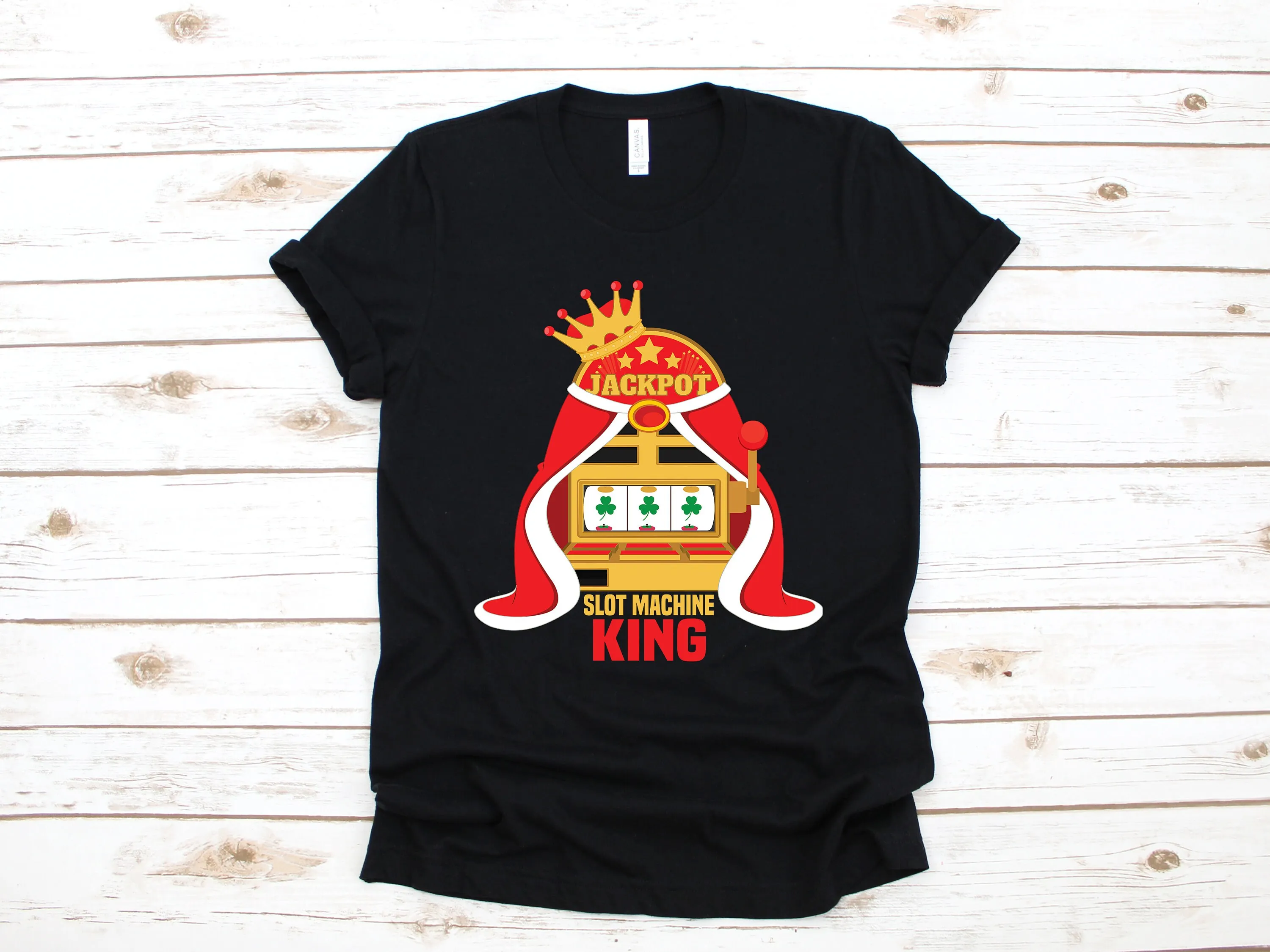 Slot Machine King T Shirt Funny Casino Gambling Gambler SweaT Slots Player Long Sleeve Apparel