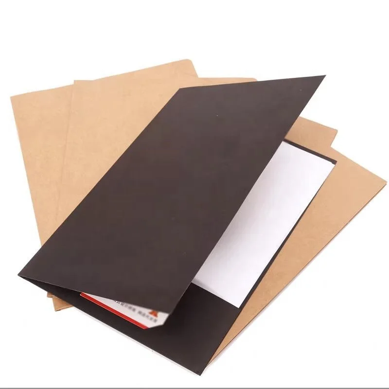 

custom 100pcs a lot paper folder printing A4 size China factory Paper Document Presentation File Folders Logo Business File F