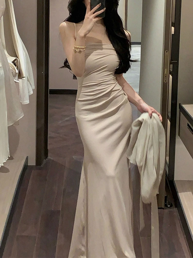 여성용 하이웨이스트 니트 랩 바디콘 드레스, 플리츠 디자인과 플리츠 장식, 사이드 지퍼