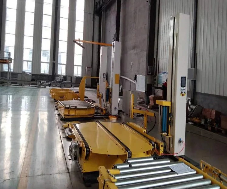 Online Automatic Stretch Pallet Wrapping Machine / Pallet Wrapper