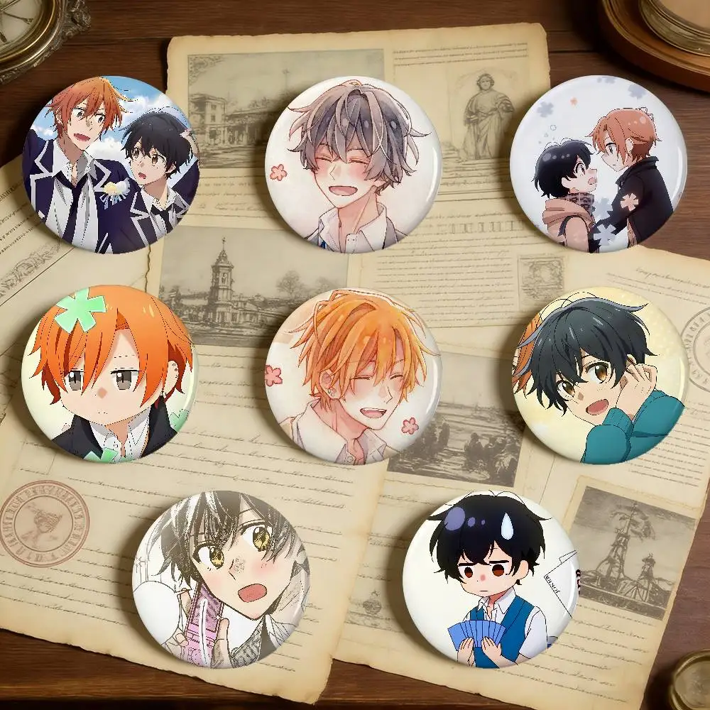 Sasaki And Miyano Badges Peripheral Lapel Pins Tinplate Round Brooch For Shoulder Bag Accessories Souvenir Gifts