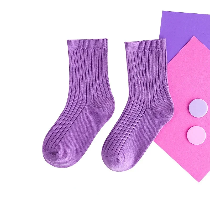 1-12 Y Baby Kids Socks Baby Girl Boy Children Candy Color Toddler Sock Soft Cotton Baby Girls Socks Cute Solid Color Tube Socks