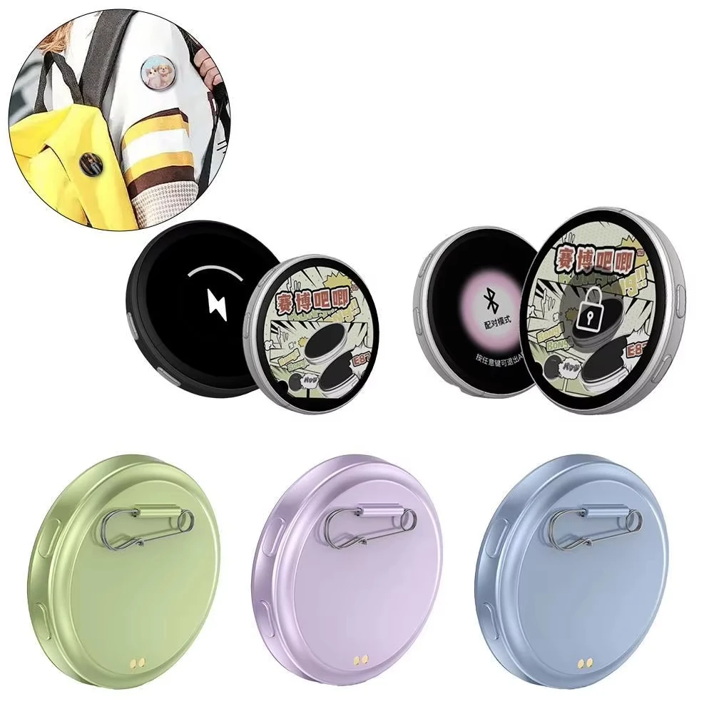 Anime E-Badge Display Pin Dynamic Electronic Badge Anime Merchandise Digital Display Badge Dynamic Gift For Otaku Fans Friends