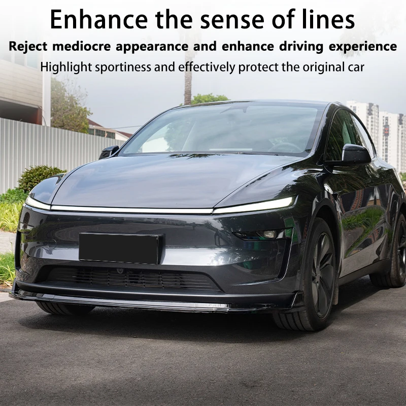 For Tesla ModelY Juniper 2025 Front Bumper Lip Side Skirt Rear Spoiler Diffuser Spoiler Exterior Surround Protective Accessories